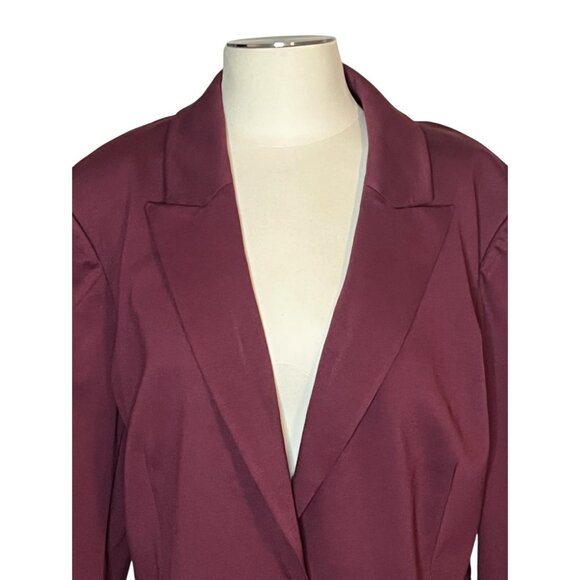 Lane Bryant burgundy red one button suit blazer size 24W NWT - Picture 5 of 16